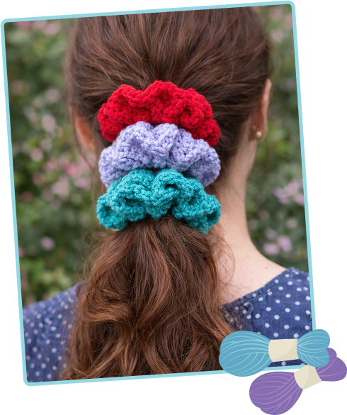 Crocheted Hair Scrunchie