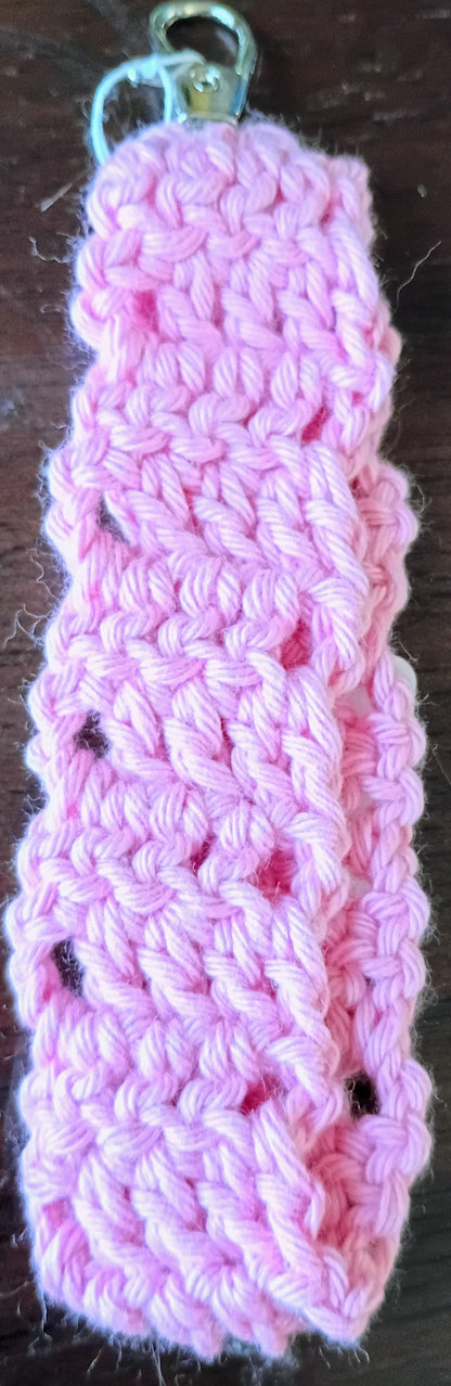 Ribbed wristlet keychain