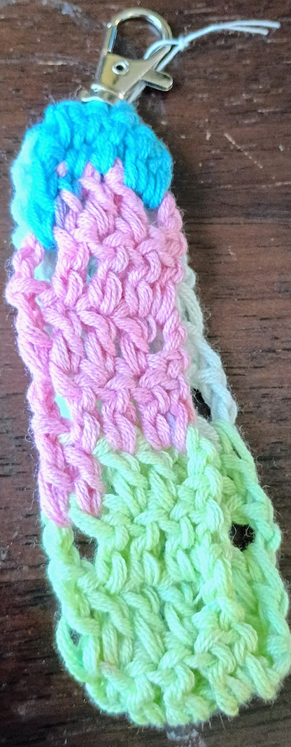 Ribbed wristlet keychain