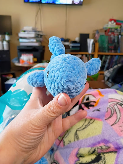 Hand crocheted stuffed shark