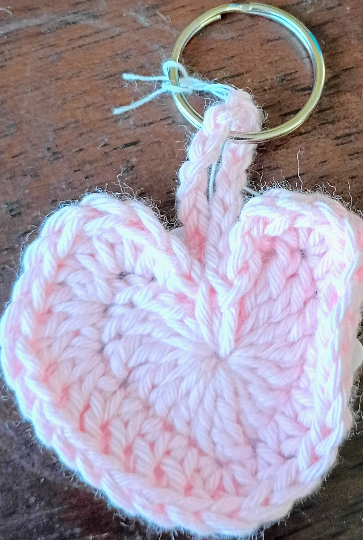 Crochet Heart Keychain
