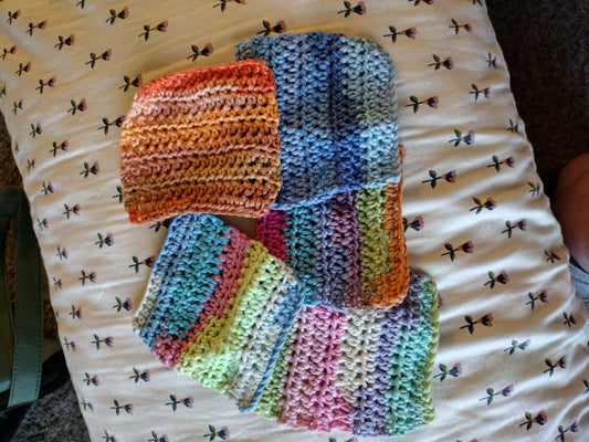 Hand crochet coasters