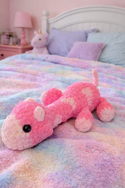Hand crocheted stuffed giraffe